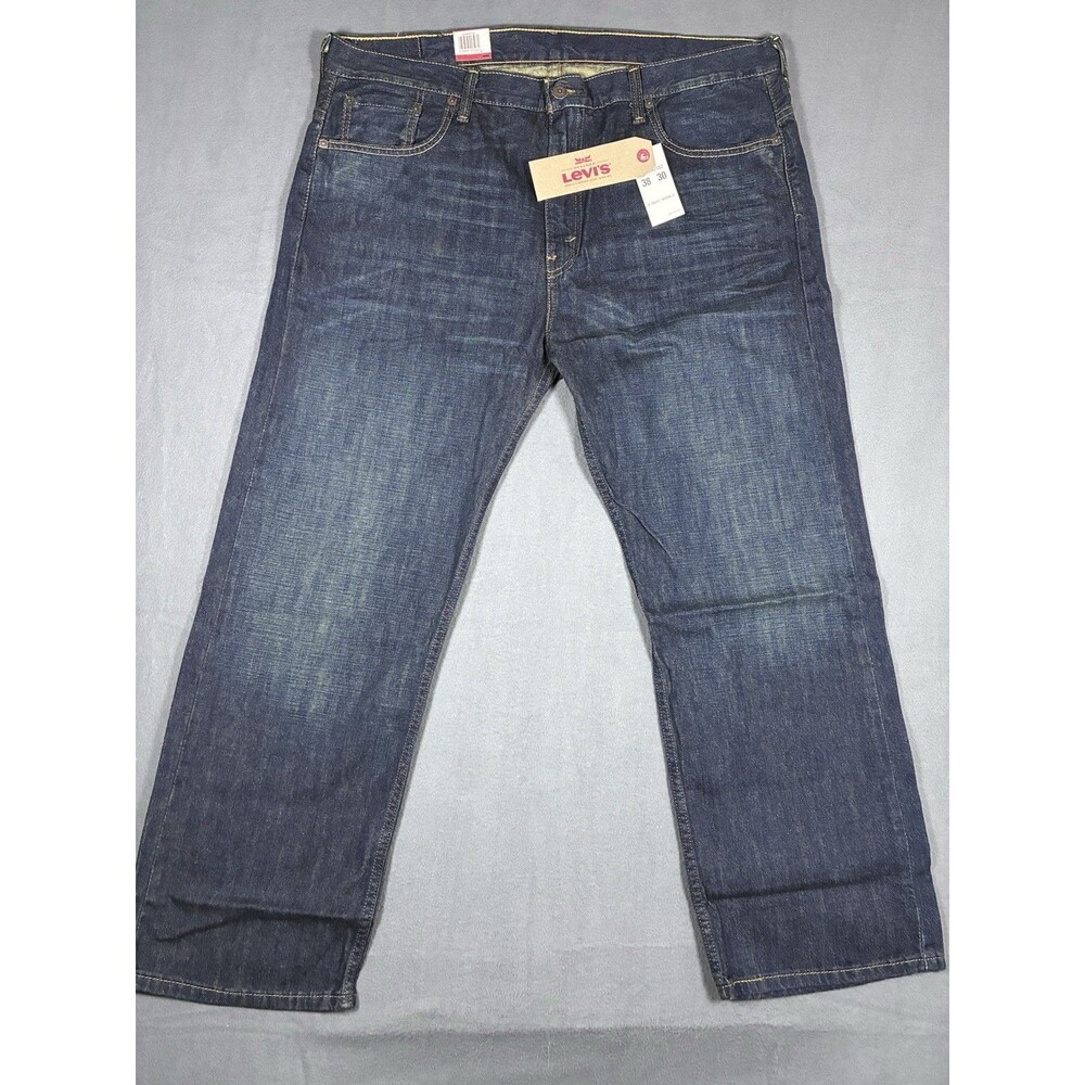 New Levis 569 Jeans Men's 38x30 Blue Denim Loose Straight Fit Levi's Cotton